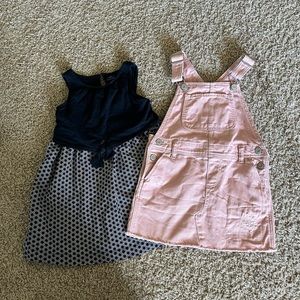 Baby Gap 2/3T jean dresses pink blue 6 pcs bundle